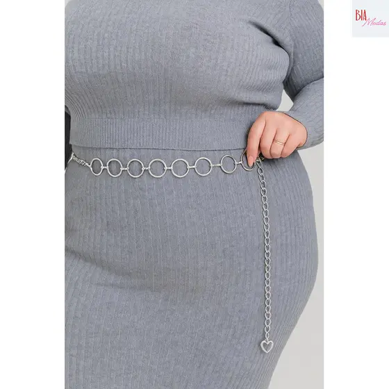 Cinto Redondo Corrente Plus Size tamanho 140 cm