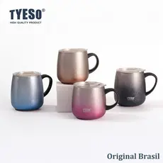 TYESO Caneca Térmica Copo de Caneca de Aço Inoxidável 355ml  Não Vaza Mantém Quente/Frio 12h