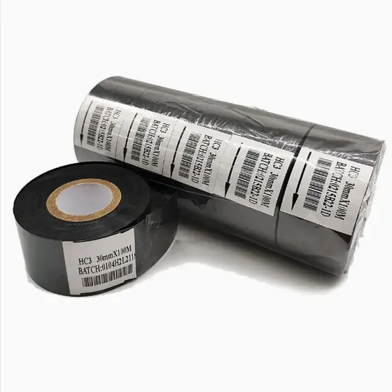 Fita Ribbon para Datador Térmico 30mm x 100m - Cor Preta