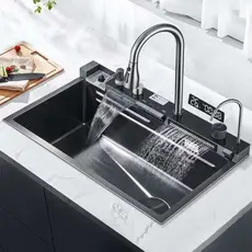 Kit Cuba Cozinha Gourmet Completa Inox Torneira Bancada 4 Funções Torneira Cuba Para Pia De Cozinha