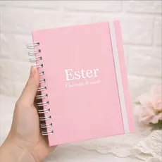 Caderneta de Saúde e Vacinação Personalizada com Nome Menina | Minimalista | Capa Clean Letra Branca