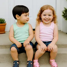 Kit 5 Camisetas Regata Verão Bebê Algodão Macio P ao 3 Menino Menina