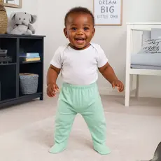 Kit 5 Calças Mijão Algodão Com Pé Para Enxoval do Bebê Menino Menina