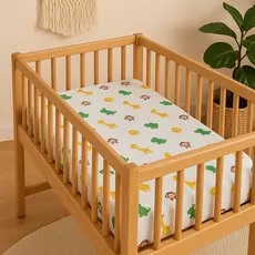 Kit Lençol para Mini Berço Moisés Bebê em Percal 150 fios 100% Algodão 2 ou 3 Peças com Elástico