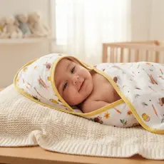 Toalha de Banho Bebê Soft Com Capuz Macia 3 Camadas o Enxoval Menino Menina
