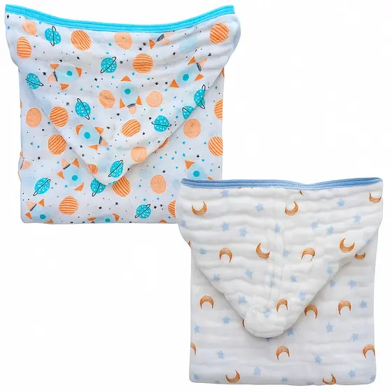 Kit 2 Toalhões de Banho Infantil Grande Sortido Soft com Capuz 100% Algodão