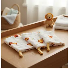 Kit 3 Toalhinhas de Boca Soft para Bebê fraldinhas Maternidade Enxoval