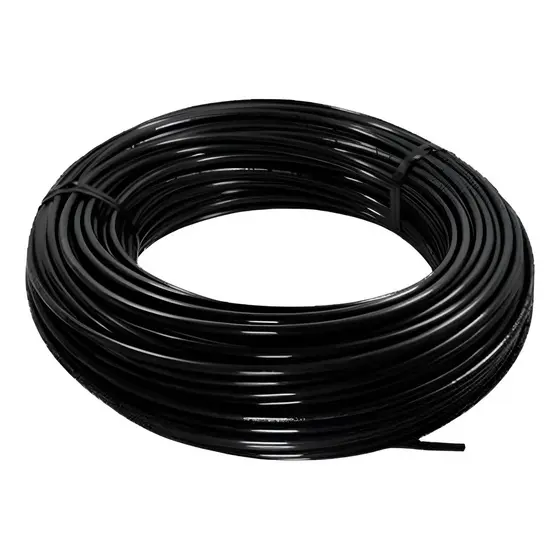 Mangueira Tecalon 12mm X 9mm 10 Metros Preta Tubo Nylon Pneumatico Freio Ar Caminhao