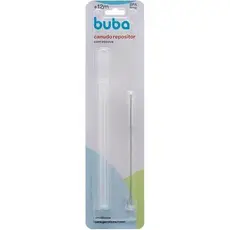 KIT Canudo Em Silicone e Escova Para Garrafinha 13786 - BUBA