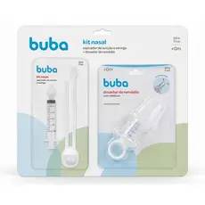 Aspirador Nasal + Seringa + Dosador De Remédio Infantil Buba