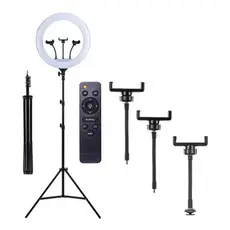 Ring Light Original 18 Polegadas Grande + Tripé 2 Mts com 3 Suportes Articulados