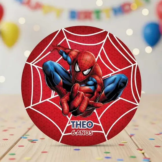 Etiquetas Personalizadas Homem-Aranha Vermelho 4x4 e 5x5