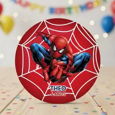 Etiquetas Personalizadas Homem-Aranha Vermelho 4x4 e 5x5