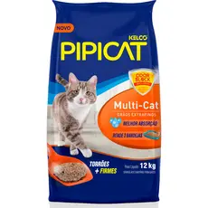 Areia Higiênica para Gatos Pipicat Multicat 12 kg
