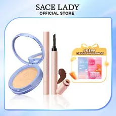 SACE LADY Pó Facial Controlador de Oleosidade e Sobrancelhas Cremosa Kit de Maquiagem