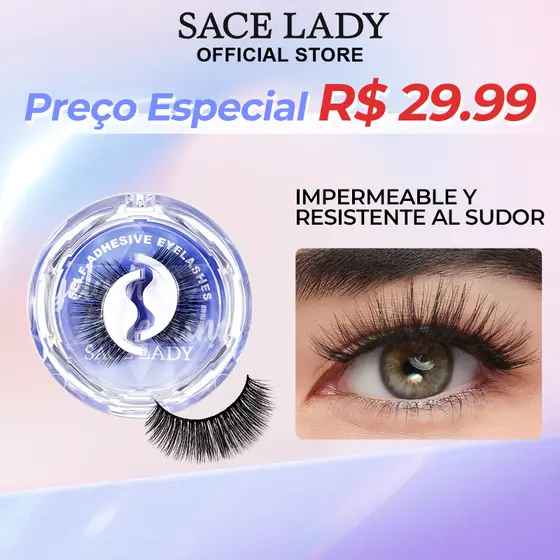 cílios postiços SACE LADY Naturais Volume Natural Macios Reutilizáveis