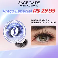 cílios postiços SACE LADY Naturais Volume Natural Macios Reutilizáveis