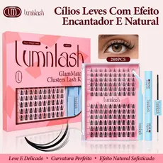 LM Kit Cílios Tufinhos LUMINLASH 8–18mm | DIY Extensão com Cola & Selante