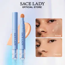Corretivo SACE LADY Alta Cobertura Correção Cores Fórmula com Sérum Aplicador Almofada Hidratação