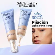 Base Líquida FPS30 SACE LADY Alta Cobertura Longa Duração Soft Matte Tintura de Pele