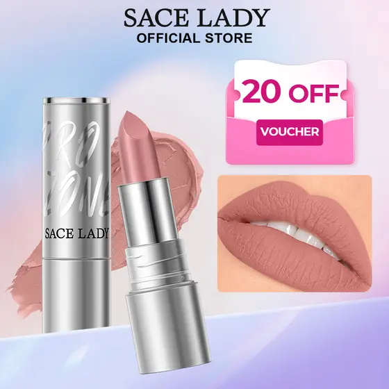 Batom Matte SACE LADY 24H Prova D'água Não Transfere Duração Smudge-proof Cor Intensa Maquiagem