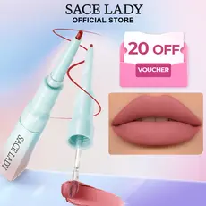 Lapis Labial SACE LADY Batom Liquido 2 em 1Lápis de Boca Longa Duração Lápis de boca