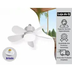 Ventilador de Teto com Luz Silencioso Controle Remoto Instalação Fácil Bivolt para Pequenos Espaços
