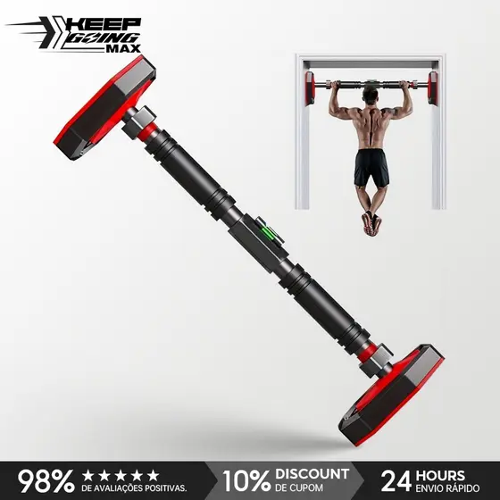 Suporte Para Barra Pull-Up De Porta Ajustável 65 – 100 cm