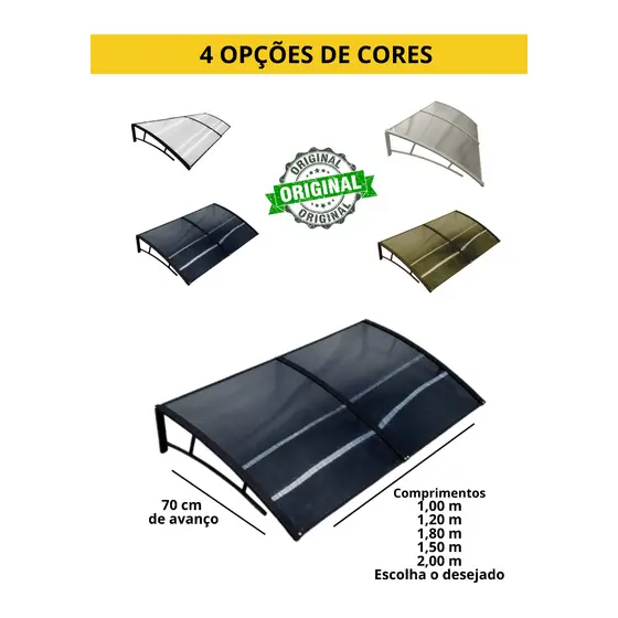 Toldo Resistente, Proteção UV area externa portas e janelas Cobertura Modular Sol e Chuva