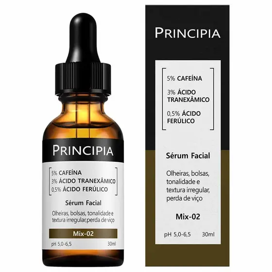 Sérum Mix-02: 5% Cafeína + 3% Tranexâmico + Ferúlico