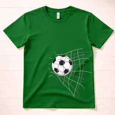 Camiseta Infantil Futebol Menino Bola Rede Camisa Estampada 100% Algodão Confortável Fabricação Própia