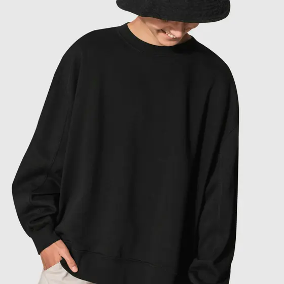 Moletom Liso Unissex Gola Redonda Tendência Inverno 2026 Blusão Sem Capuz