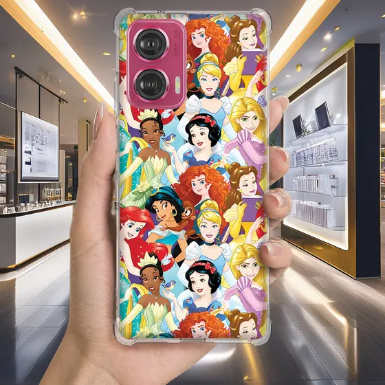 Capa Capinha MOTO EDGE 50 ULTRA PRO FUSION NEO 40 30 LITE 20 G5S Anti-impacto Personalizada desenho PRINCESAS (3108)