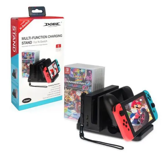 Suporte Carregador Multifuncional Base Dock Stand para Nintendo Switch e Controle Pro