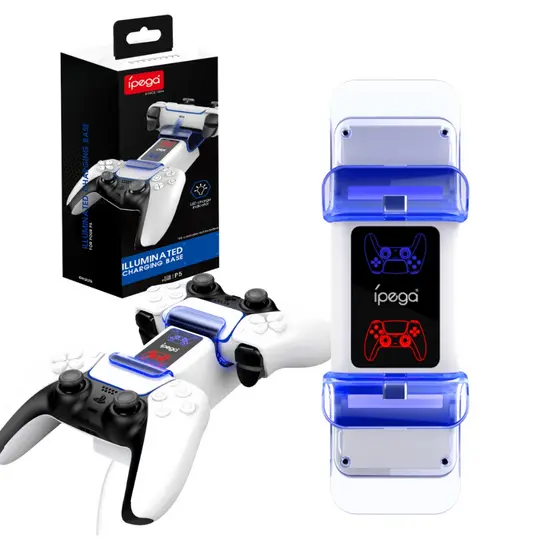 Carregador Duplo para Controle Manete Ps5 Dock com Indicador de Carga