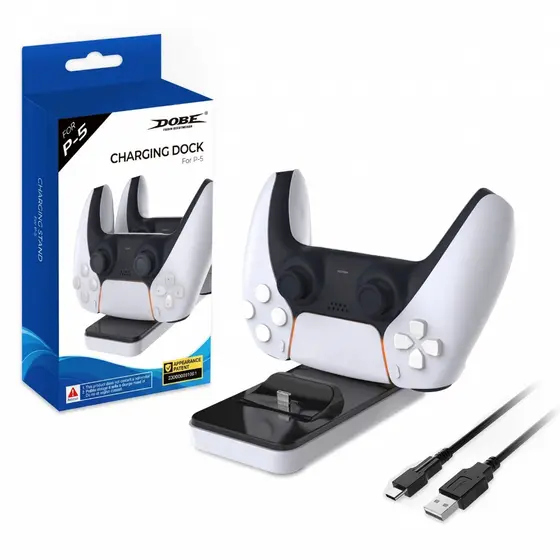 Base Dock Duplo Carregador Rápido para Controle Manete Ps5 Dualsense