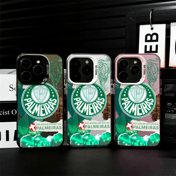 Capinha de celular Crachá Palmeiras futebol para Samsung A15 A16 A14 A13 A17 A07 A05 A55 A35 S24 Ultra S25 Ultra capinha