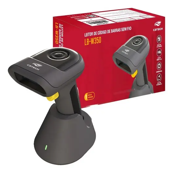 Leitor Código Barras S/ Fio 1d 2d Bluetooth C3tech Lb-w350bk