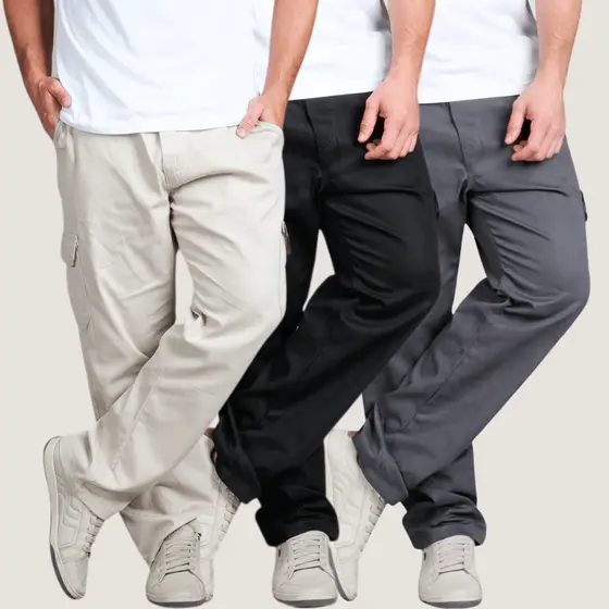 Calça Cargo Sarja Masculina Calca Masculino Tatica + Cores