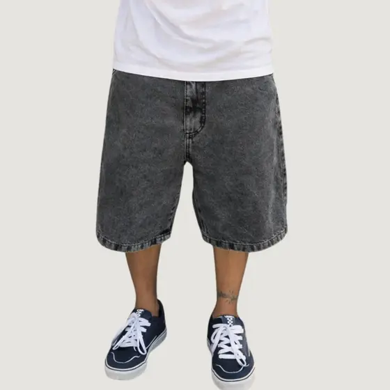 Bermuda Baggy Jeans Masculina Balão Streetwear Oversized