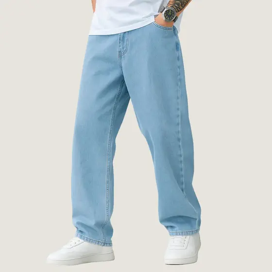 Calça Balão Calca Jeans Masculina Bag Boca Larga Streetwear