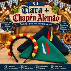 Fantasia Festa Alemã Tiara Floral  Chapéu Alemão kit ou unitário chapeu alemão