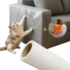 Protetor De Sofá Móveis Adesivo Gatos Pets Anti-arranhão Arranhador Transparente 30X300cm + BRINDE