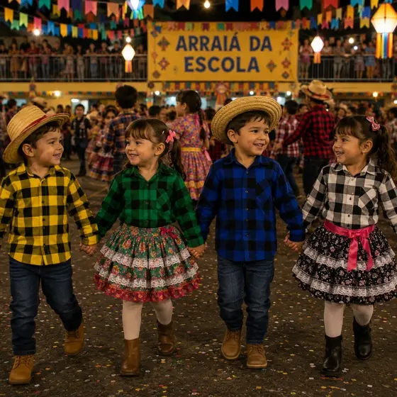 Camisa Xadrez Infantil Festa Junina Quadrilha Caipira