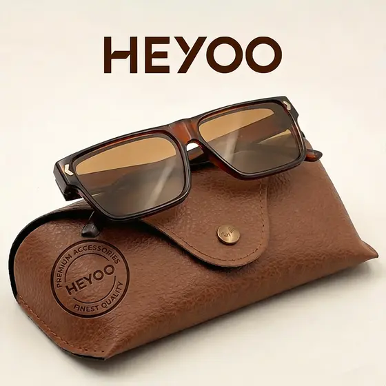HEYOO Óculos De Sol Para Lente Anti‑Reflexiva Plano UV400 Lente Anti‑Reflexo Proteção UVA UVB Para Condução
