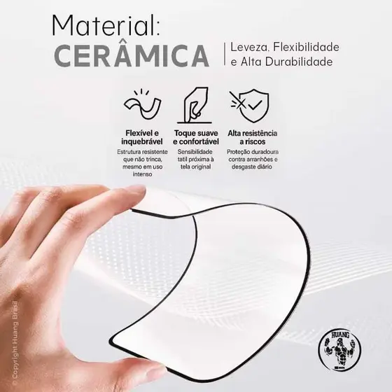 Película Cerâmica Full Cover Alta Resistência para iPhone