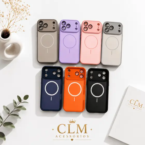 Capa Silicone Premium iP 11 ao 17 Pro Max MagSafe Não Gruda Fiapos