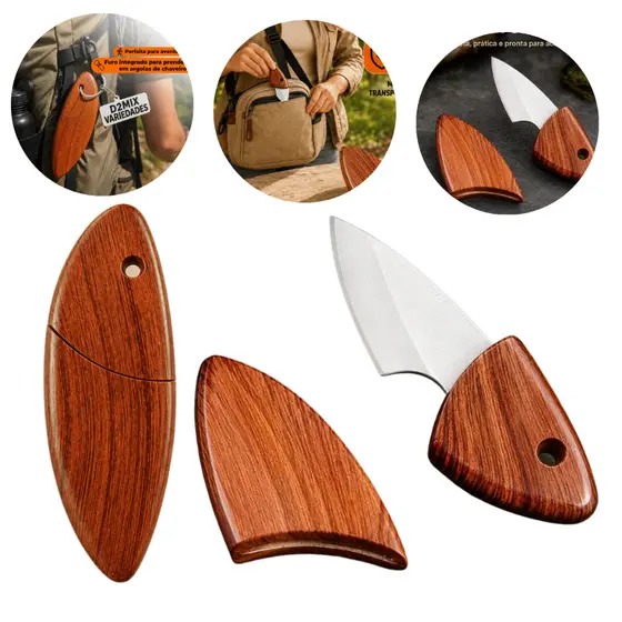 Faca De Frutas Aço Inox Com Bainha Mini Faca Para Piquenique caça pesca camping churrasco
