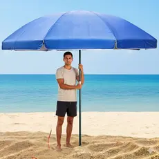 Guarda Sol Gigante 2,40m Uv Praia Piscina Respirável Verão