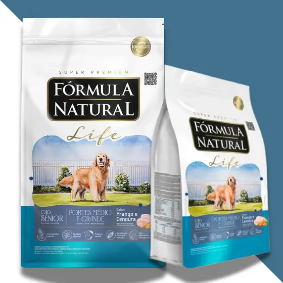 Ração Fórmula Natural Life Cães Sênior Porte Médio e Grande 15kg